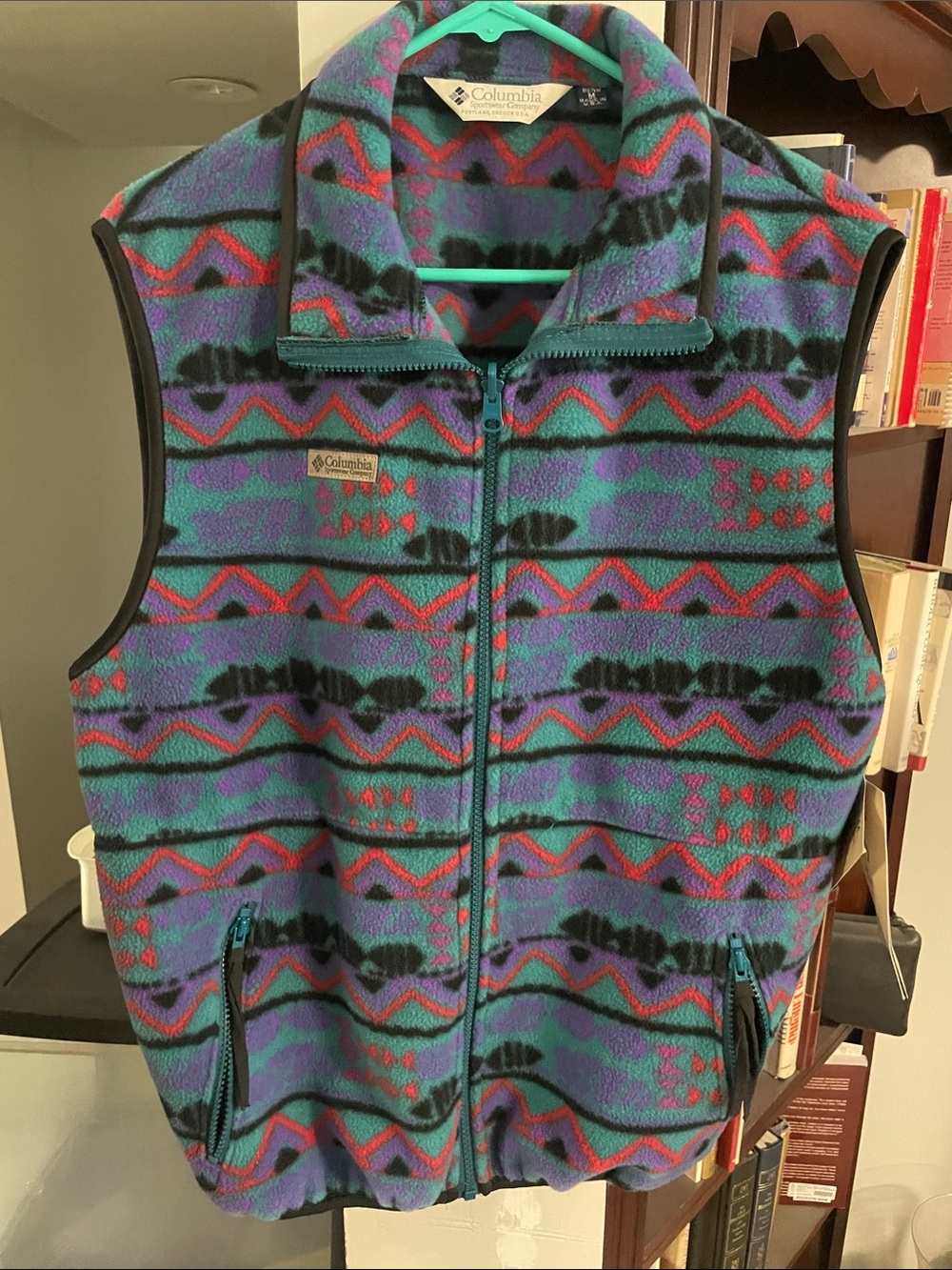 Columbia Teal & Purple Fleece Vest